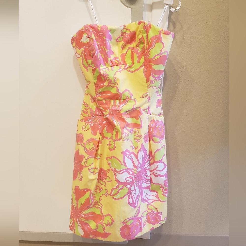Lilly Pulitzer🌺Strapless Starfruit Blossom, 0, Beautiful Vibrant Colors